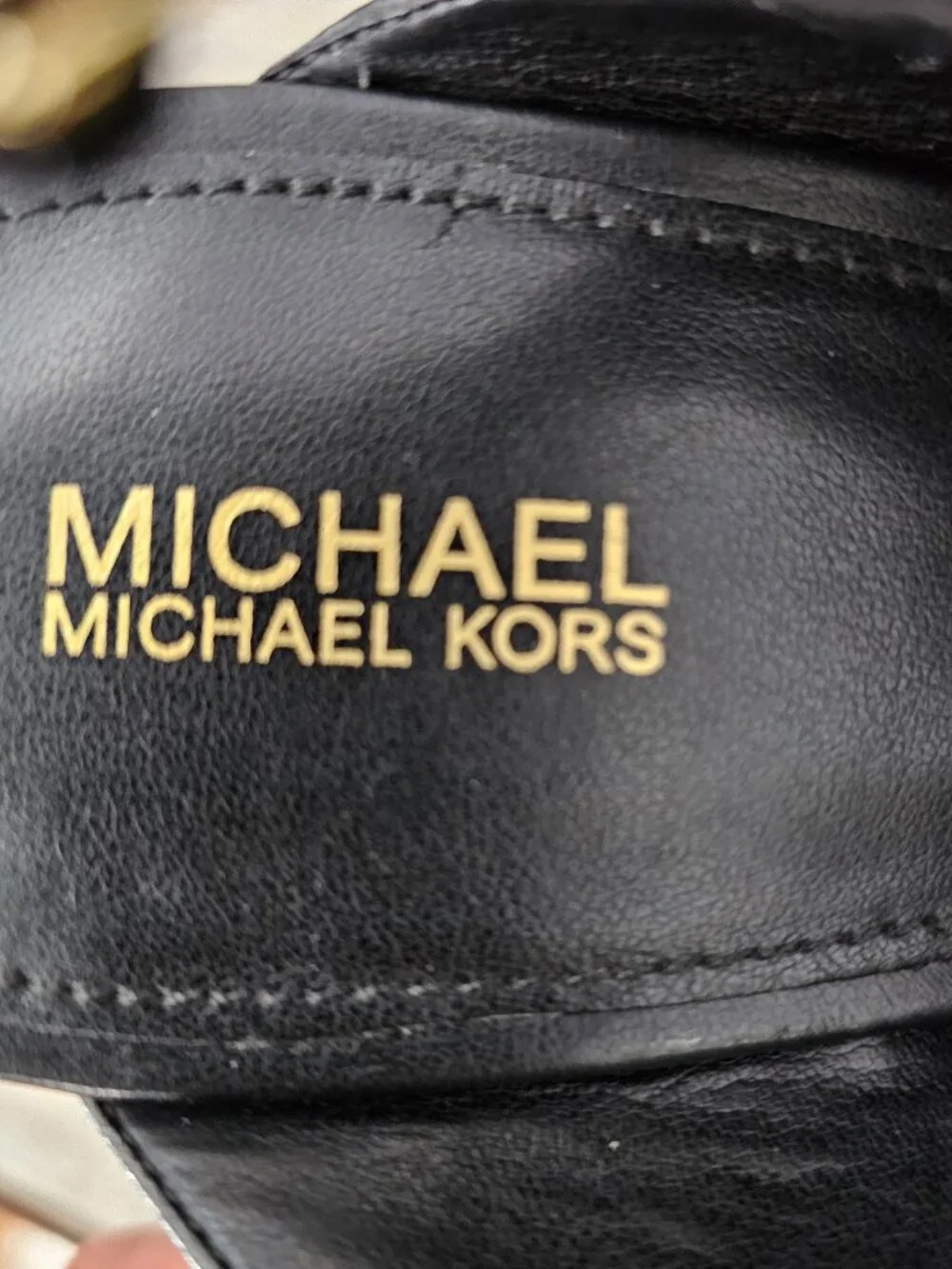 Michael Kors Dana Leather Crisscross Platform Wedge Sandals New COA Black 8.5M